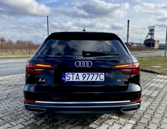 Audi A4 cena 86977 przebieg: 188895, rok produkcji 2019 z Myślenice małe 704